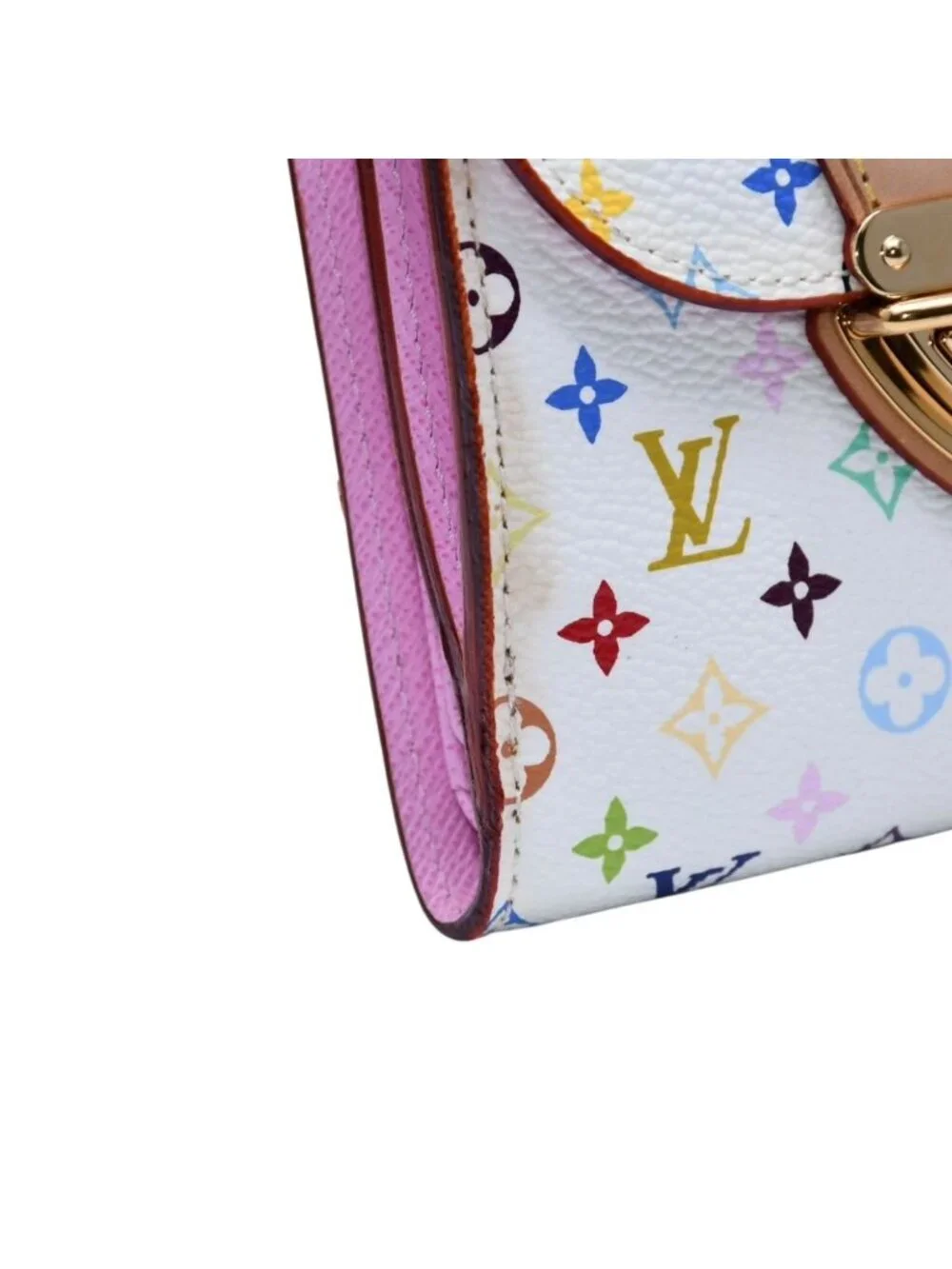 Louis Vuitton Portefeuille Koala Trifold Wallet Monogram Multicolor White
